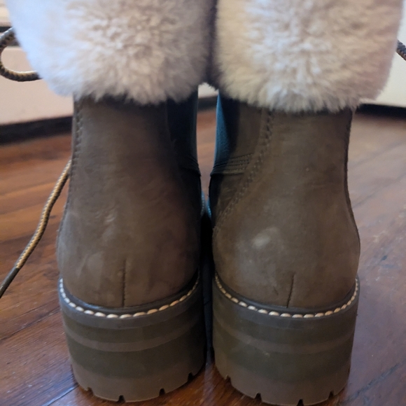 Timberland Boots Brown Leather Women's 7.5 like new - Picture 2 of 9